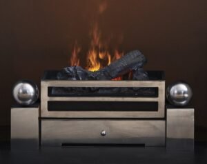 Soho Freestanding Fire Basket with Olympus Electric Fire